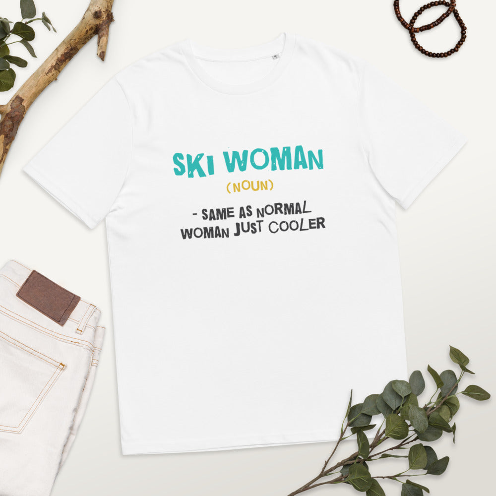 Ski Woman Finnish Organic Nature T-Shirt - Finnish t-shirt from Very Finnish Problems