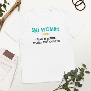 Ski Woman organic cotton t-shirt