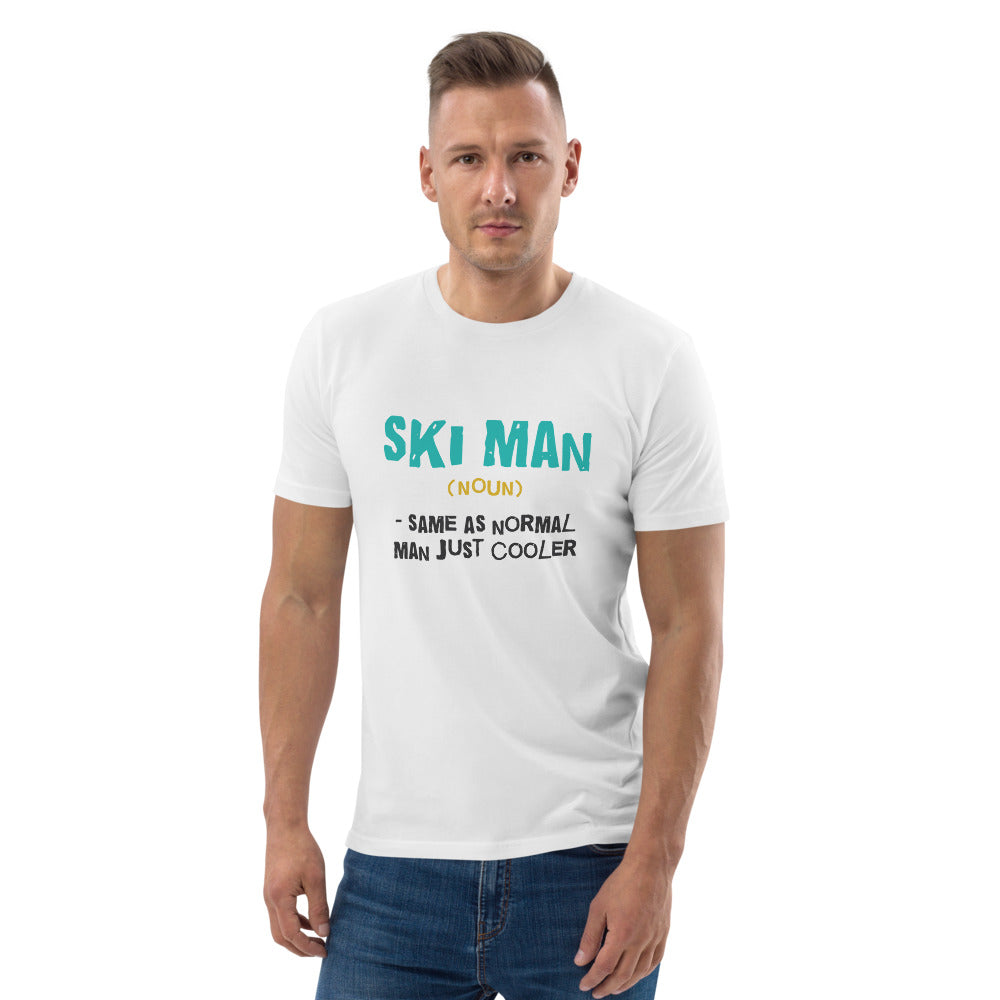 Ski Man Finnish Organic Nature T-Shirt - Finnish t-shirt from Very Finnish Problems