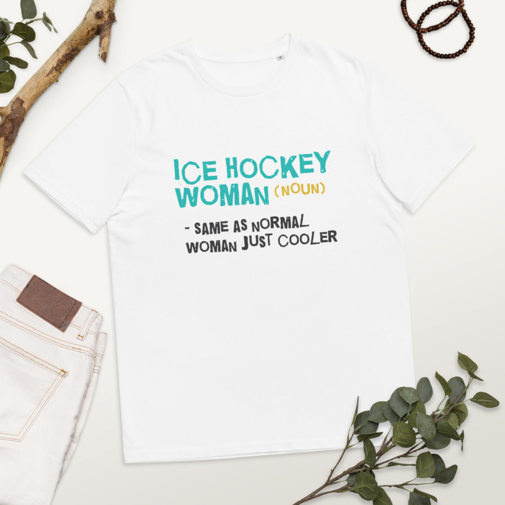 Ice Hockey Woman Finnish Organic Nature T-Shirt - Finnish t-shirt from Very Finnish Problems