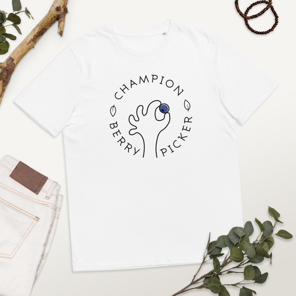 Champion blueberry picker Finnish Organic T-Shirt - Very Finnish Problems official t-shirt