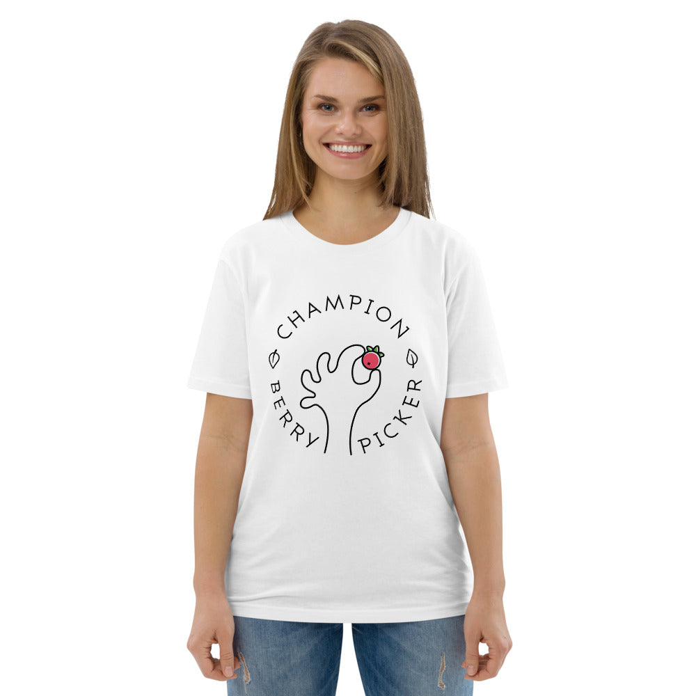 Champion Berry Picker Finnish Organic T-Shirt - Finnish t-shirt from Very Finnish Problems
