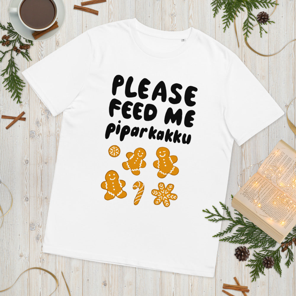 Feed me piparkakku recycled Finnish Food T-Shirt - Finnish t-shirt from Very Finnish Problems