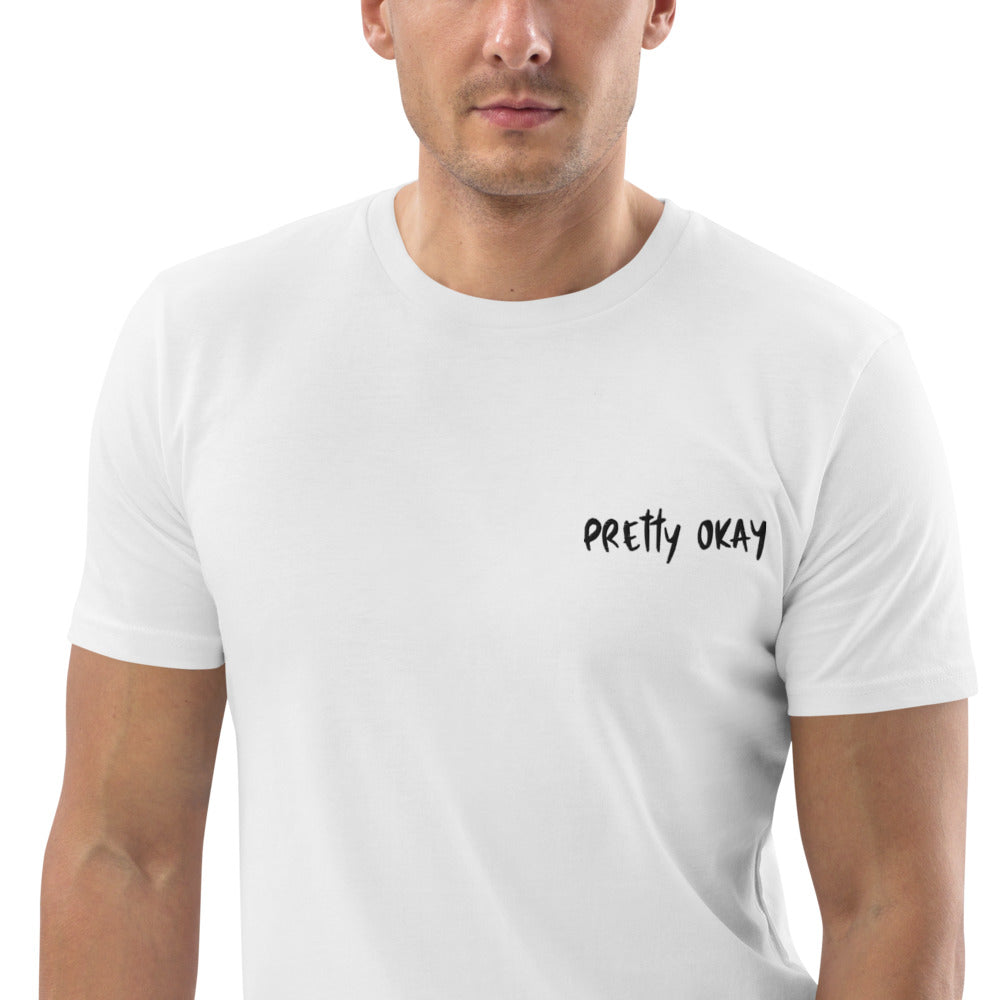 Pretty Okay Embroidered Finnish Organic T-Shirt - Finnish t-shirt from Very Finnish Problems