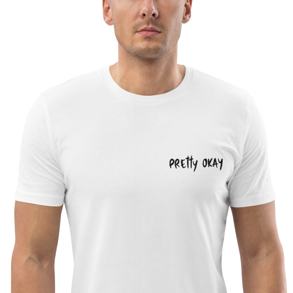 Pretty Okay Embroidered Finnish Organic T-Shirt - Finnish t-shirt from Very Finnish Problems