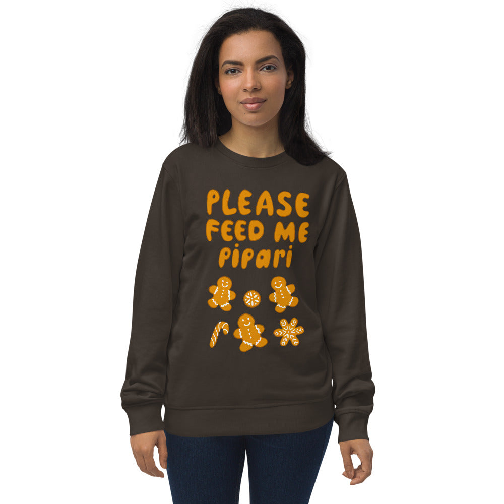 Feed me pipari organic Finnish Holiday Sweatshirt - Finnish sweatshirt from Very Finnish Problems