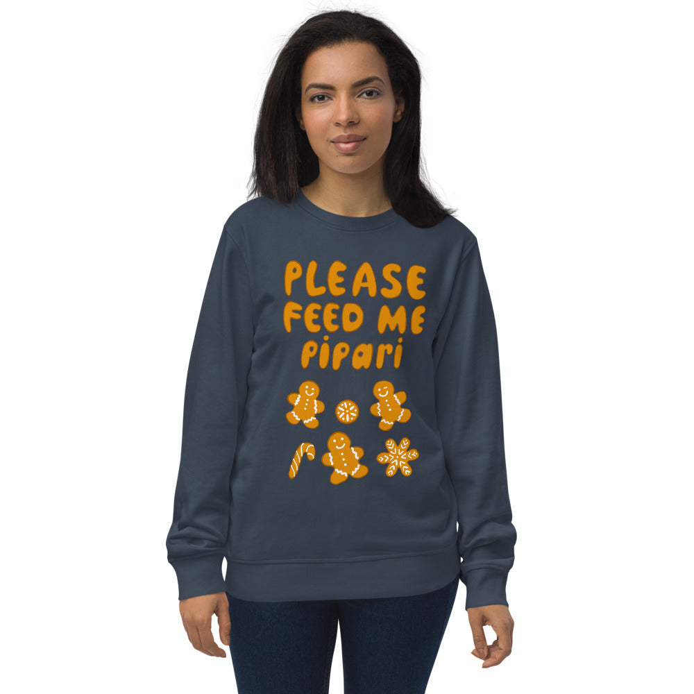 Feed me pipari organic Finnish Holiday Sweatshirt - Finnish sweatshirt from Very Finnish Problems