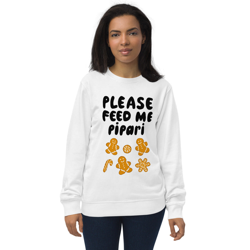 Feed me pipari organic Finnish Holiday Sweatshirt - Finnish sweatshirt from Very Finnish Problems