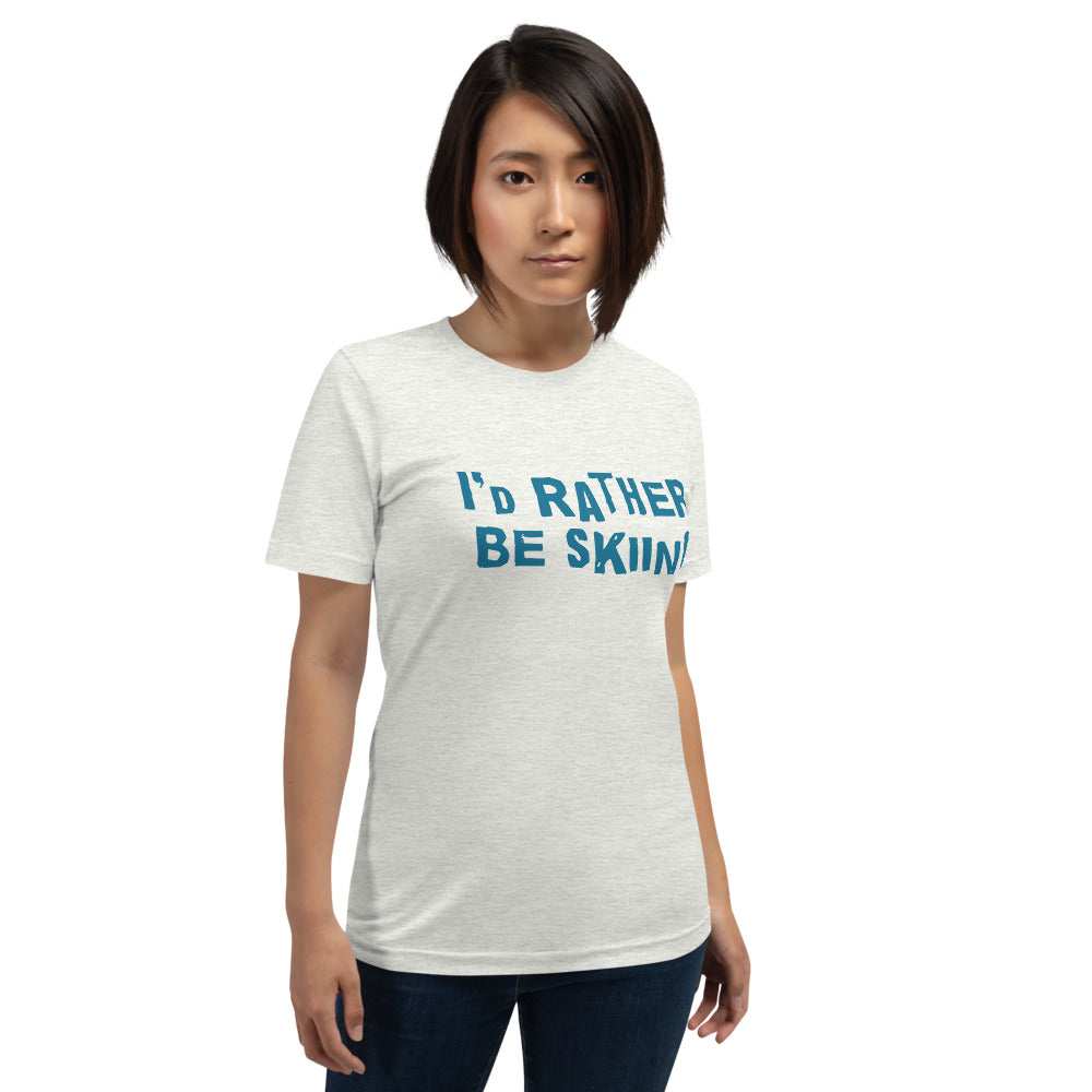 I's rather be skiing Unisex T-Shirt - Finnish t-shirt from Very Finnish Problems