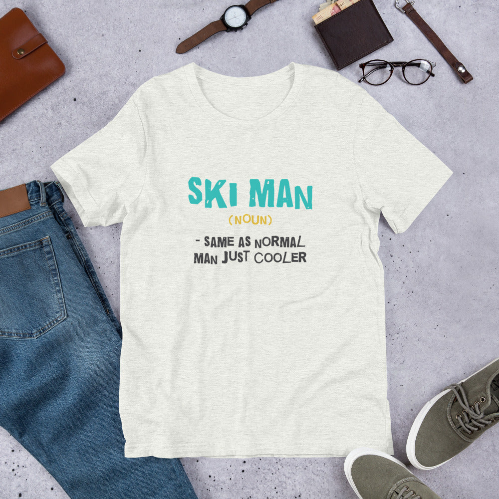 Ski Man Finnish Nature T-Shirt - Finnish t-shirt from Very Finnish Problems