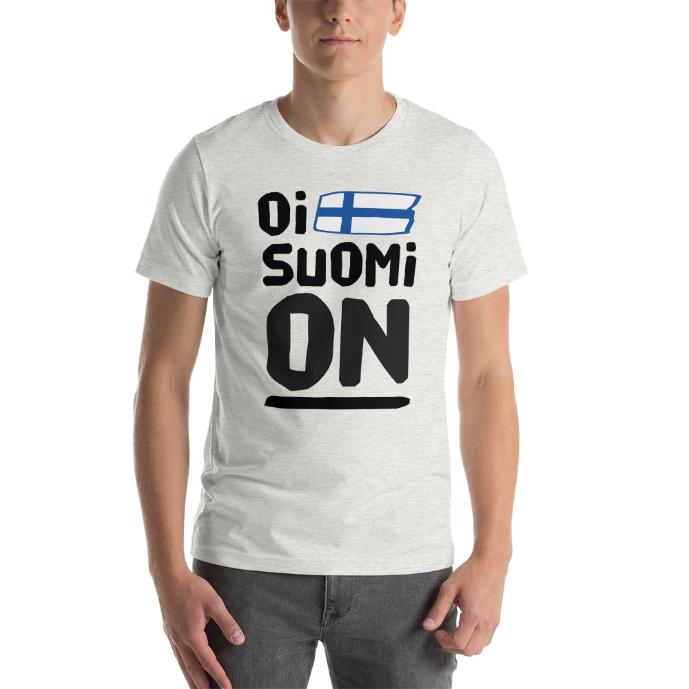 Oi suomi on Finnish Sports T-Shirt - Finnish t-shirt from Very Finnish Problems