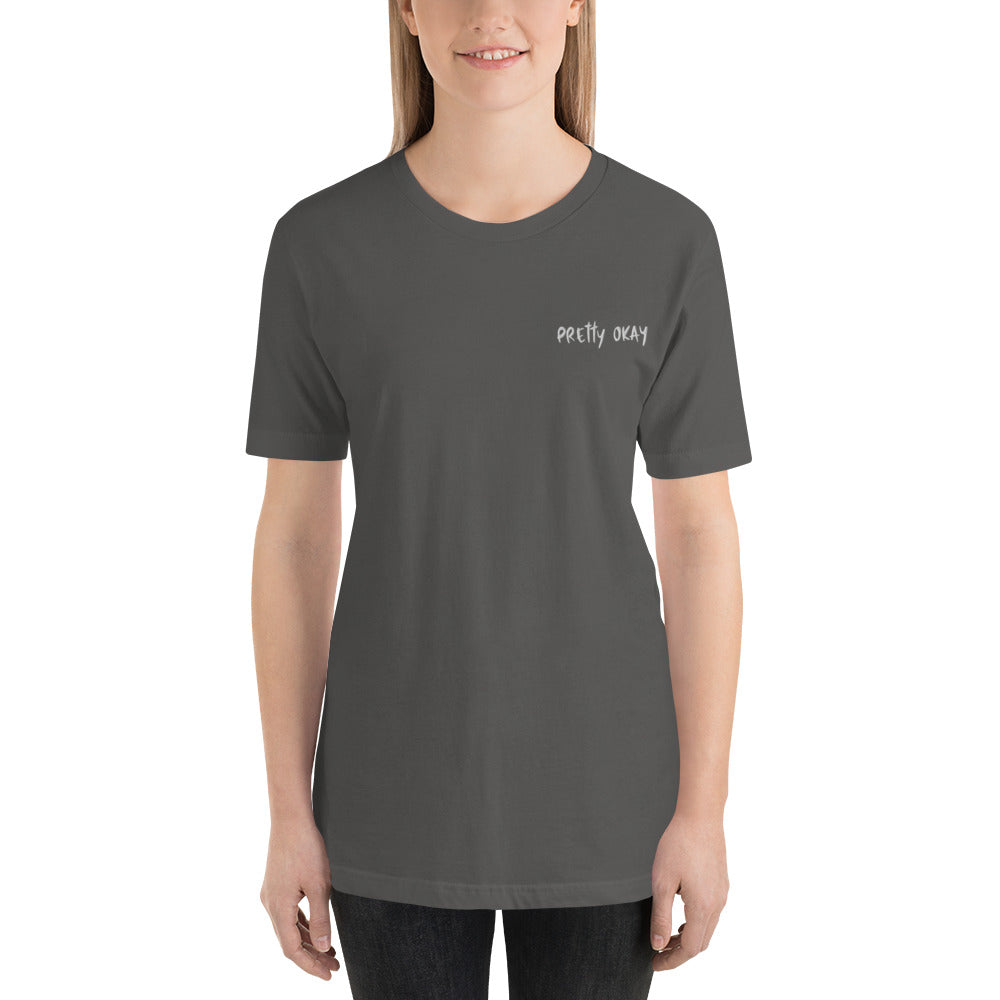 Pretty Okay Embroidered Unisex T-Shirt - Finnish t-shirt from Very Finnish Problems