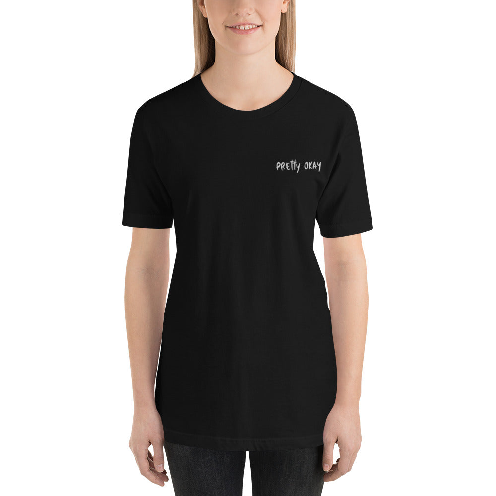Pretty Okay Embroidered Unisex T-Shirt - Finnish t-shirt from Very Finnish Problems