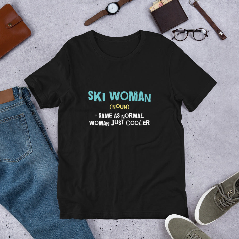 Ski Woman Finnish Nature T-Shirt - Finnish t-shirt from Very Finnish Problems