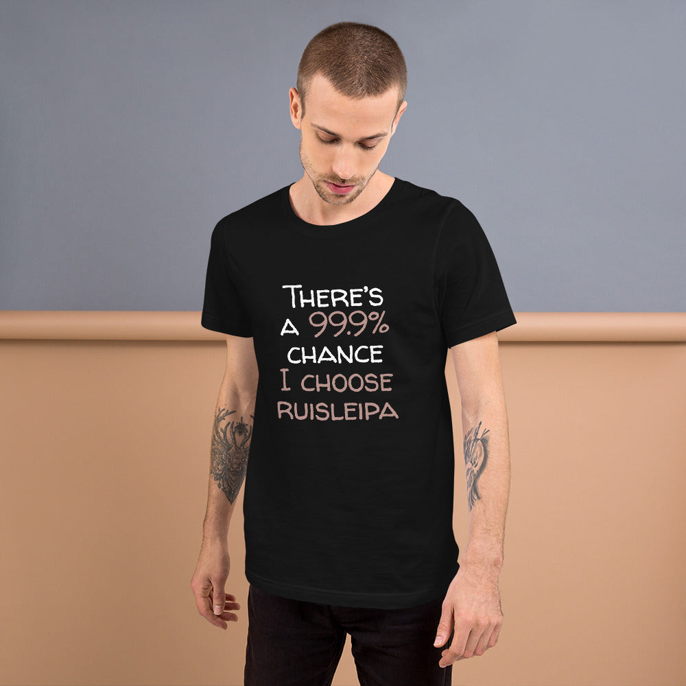 99.9 chance of ruisleipa Finnish Food T-Shirt - alternate view - Very Finnish Problems