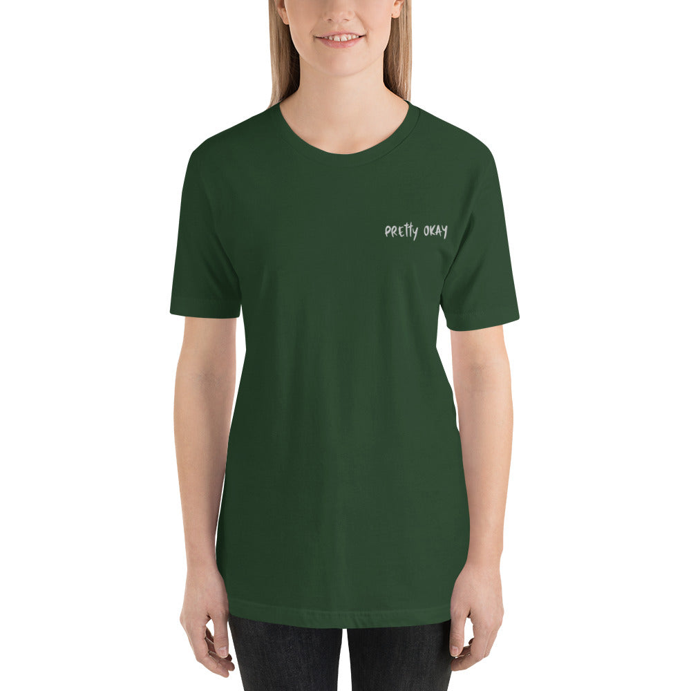 Pretty Okay Embroidered Unisex T-Shirt - Finnish t-shirt from Very Finnish Problems
