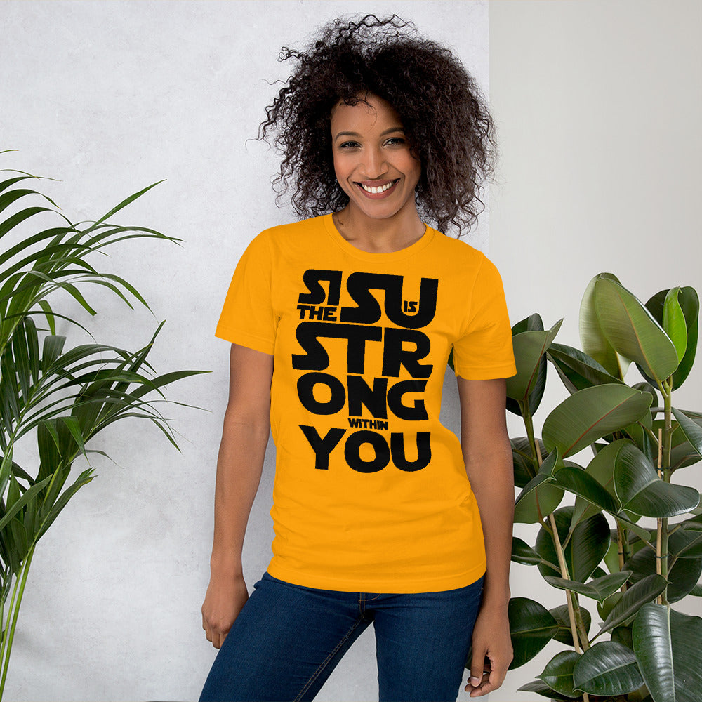 Sisu is strong Finnish t-shirt detail - Very Finnish Problems official merchandise