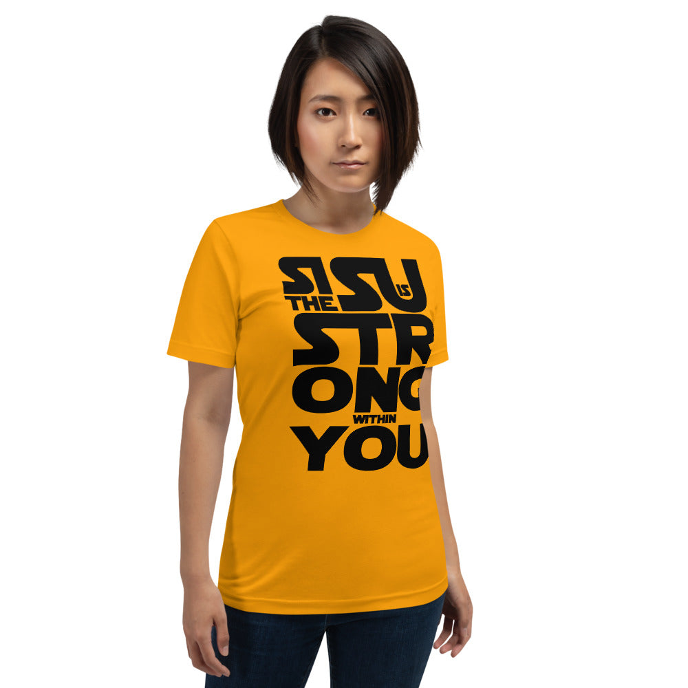 Sisu is strong Finnish t-shirt detail - Very Finnish Problems official merchandise
