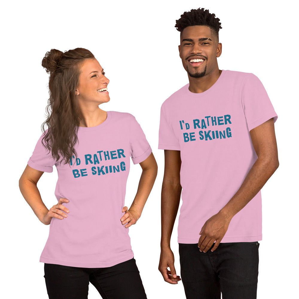 I's rather be skiing Unisex T-Shirt - Finnish t-shirt from Very Finnish Problems