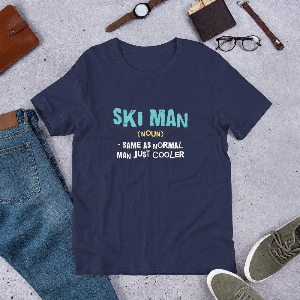 Ski Man Finnish Nature T-Shirt - Finnish t-shirt from Very Finnish Problems