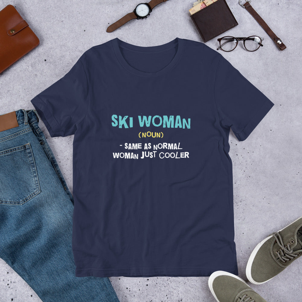 Ski Woman Finnish Nature T-Shirt - Finnish t-shirt from Very Finnish Problems