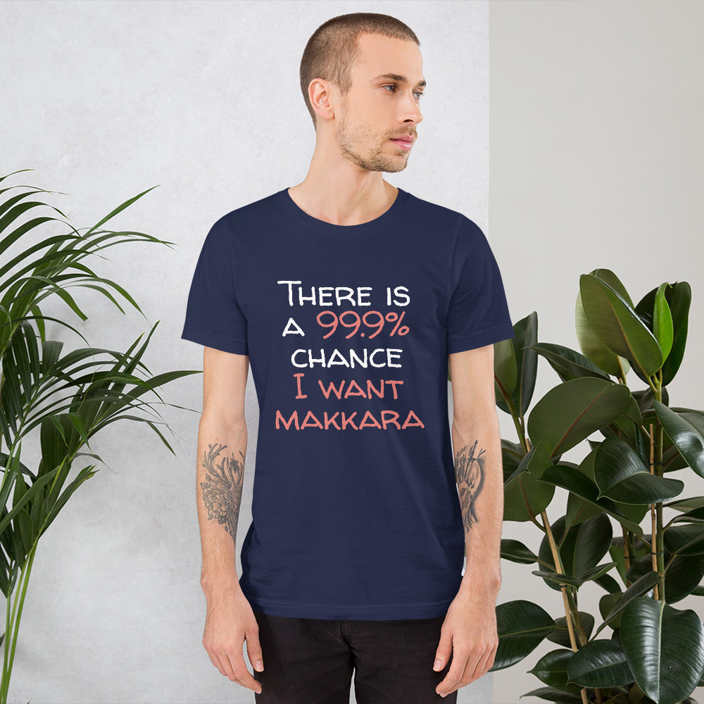 99.9 chance of makkara Finnish Food T-Shirt - Finnish t-shirt from Very Finnish Problems