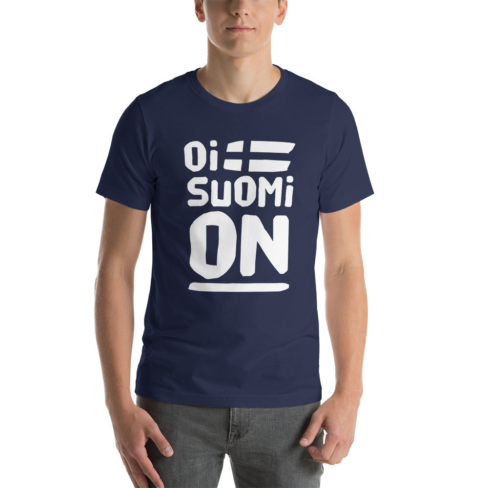 Oi suomi on Finnish Sports T-Shirt - Finnish t-shirt from Very Finnish Problems