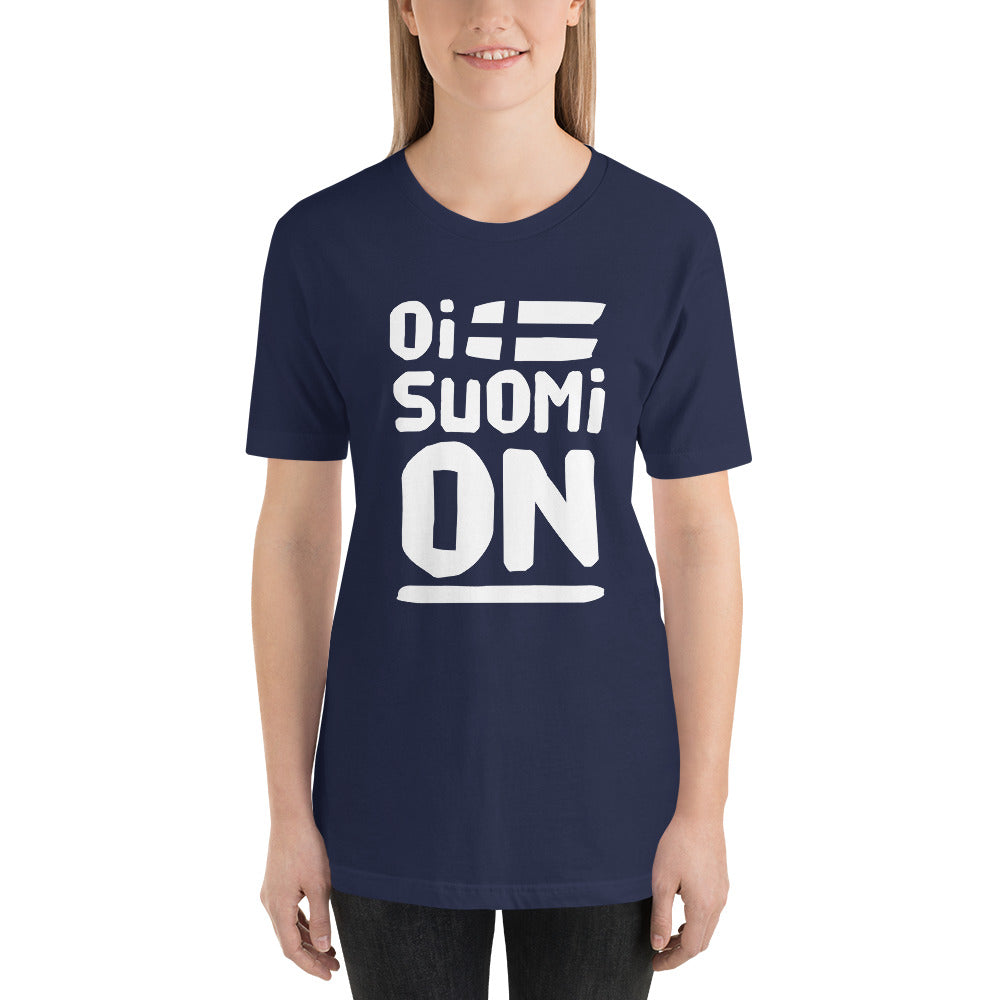 Oi suomi on Finnish Sports T-Shirt - Finnish t-shirt from Very Finnish Problems
