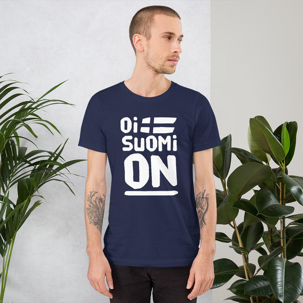 Oi suomi on Finnish Sports T-Shirt - Finnish t-shirt from Very Finnish Problems