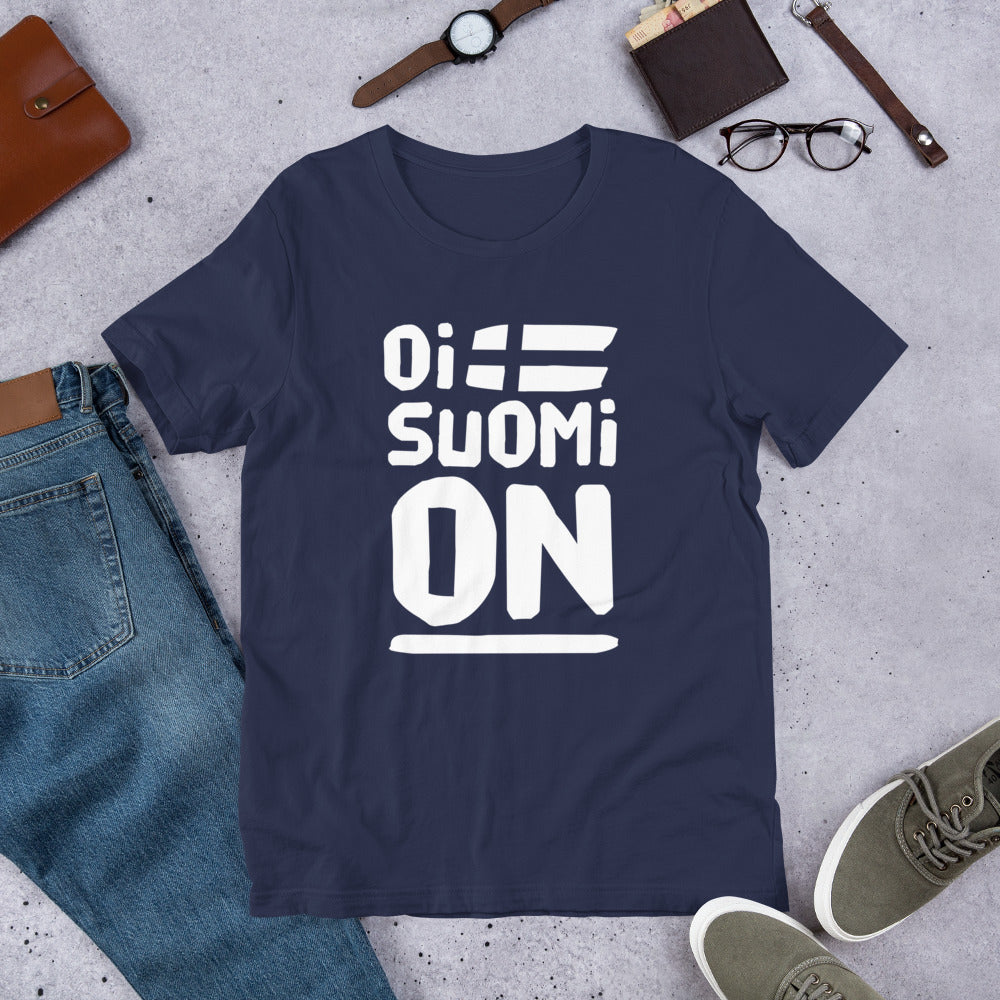 Oi suomi on Finnish Sports T-Shirt - Finnish t-shirt from Very Finnish Problems