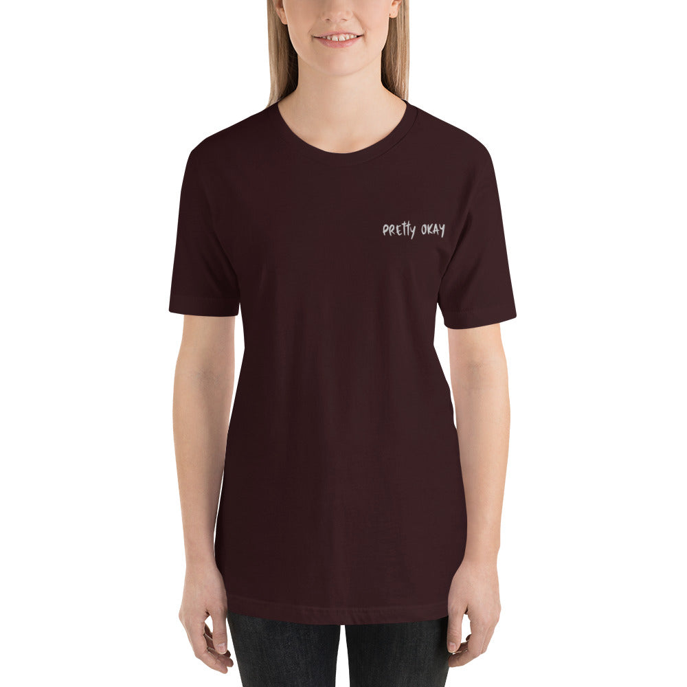 Pretty Okay Embroidered Unisex T-Shirt - Finnish t-shirt from Very Finnish Problems