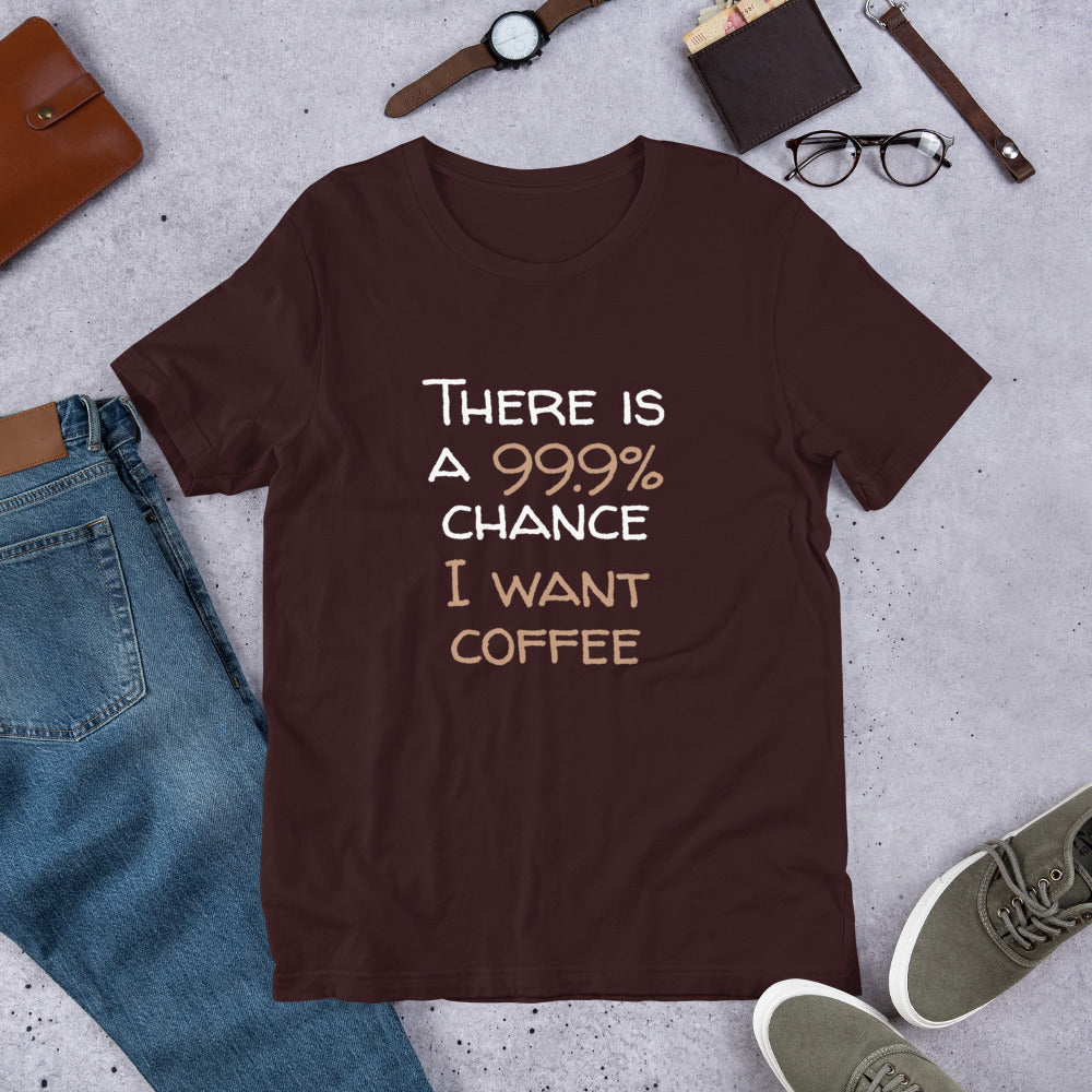 99.9% chance of coffee Finnish Lifestyle T-Shirt - Very Finnish Problems official t-shirt