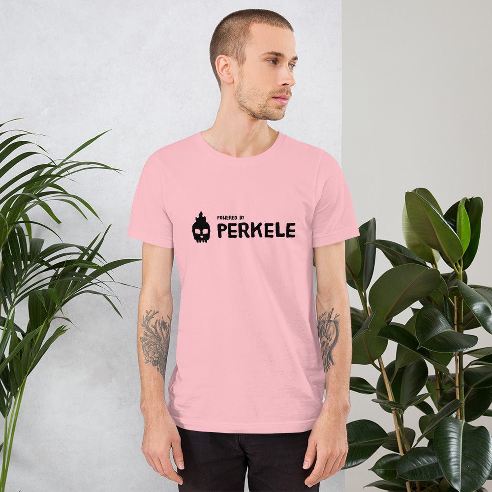 Powered by perkele Unisex T-Shirt - Finnish t-shirt from Very Finnish Problems