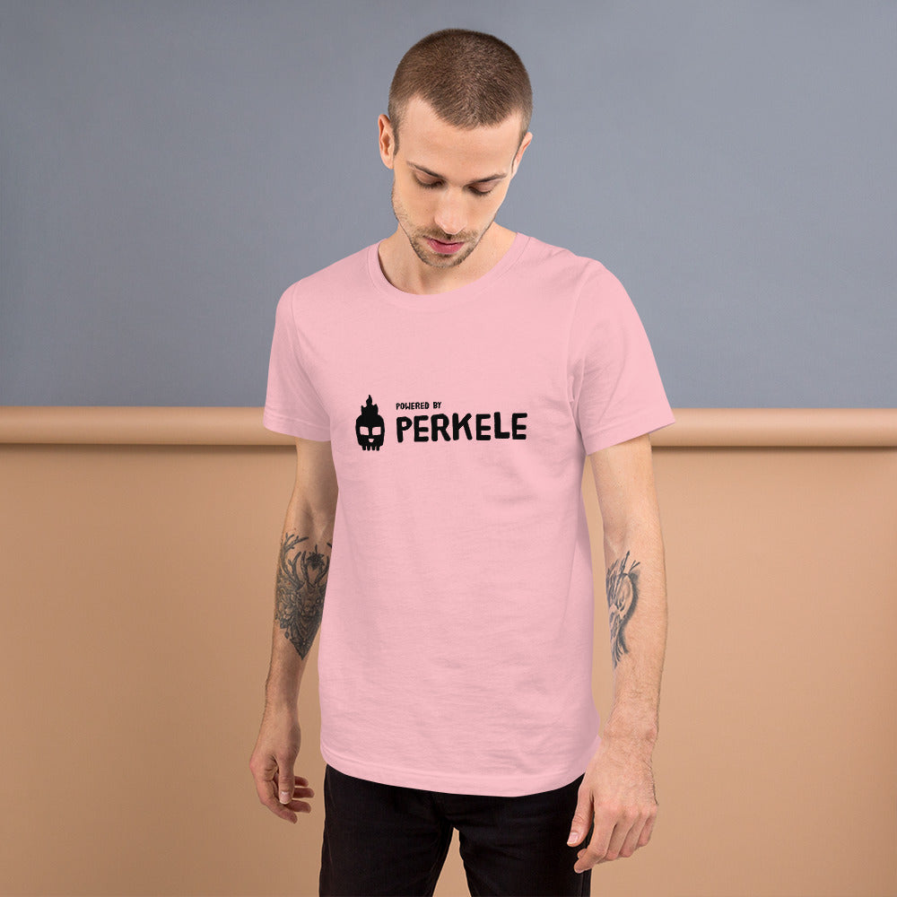 Powered by perkele Unisex T-Shirt - Finnish t-shirt from Very Finnish Problems