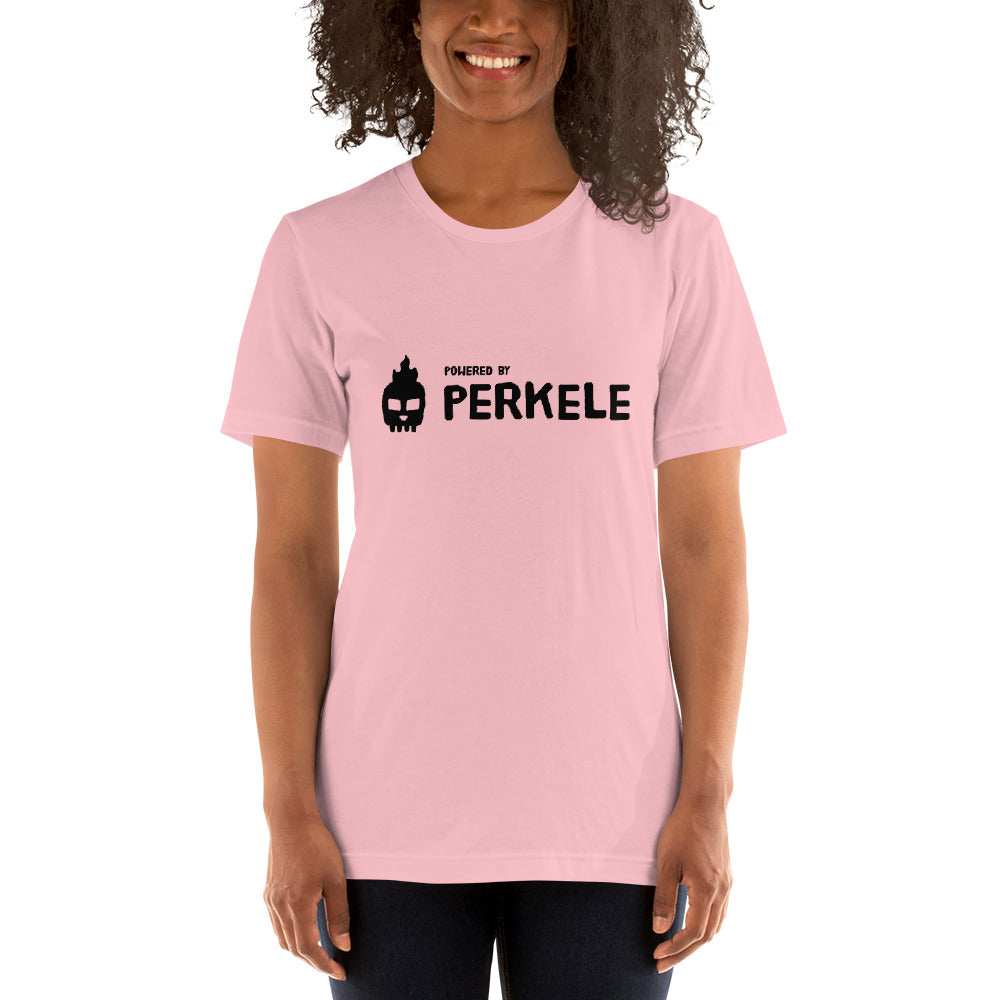 Powered by perkele Unisex T-Shirt - Finnish t-shirt from Very Finnish Problems
