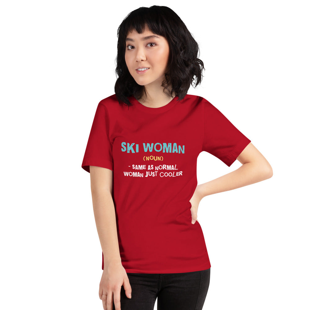 Ski Woman Finnish Nature T-Shirt - Finnish t-shirt from Very Finnish Problems
