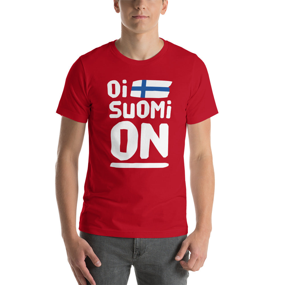 Oi suomi on Finnish Sports T-Shirt - Finnish t-shirt from Very Finnish Problems