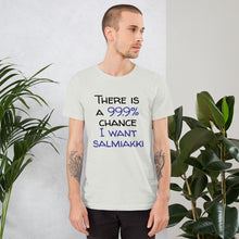 Load image into Gallery viewer, 99.9 chance of salmiakki Unisex T-Shirt
