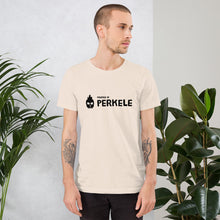 Load image into Gallery viewer, Powered by perkele Unisex T-Shirt
