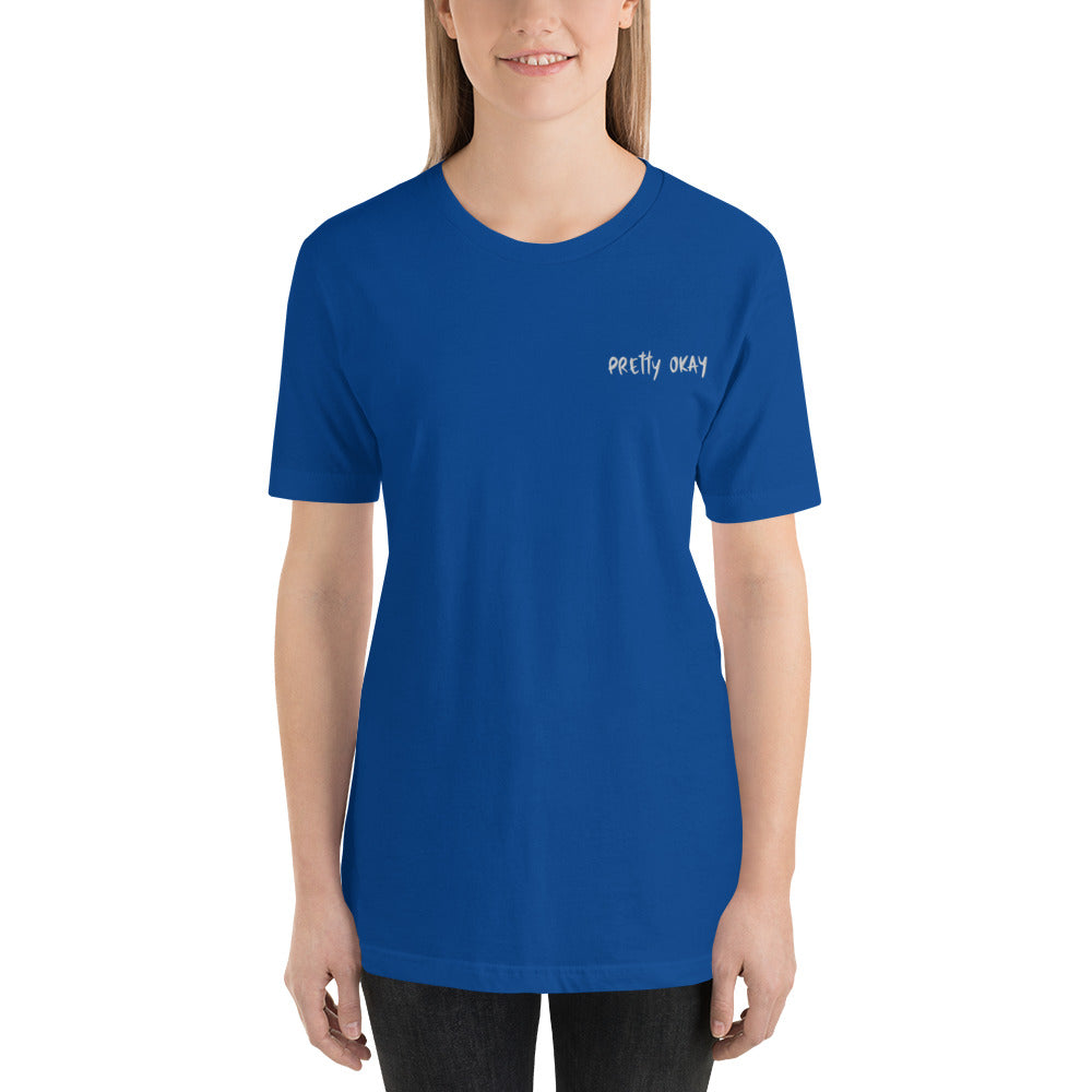 Pretty Okay Embroidered Unisex T-Shirt - Finnish t-shirt from Very Finnish Problems