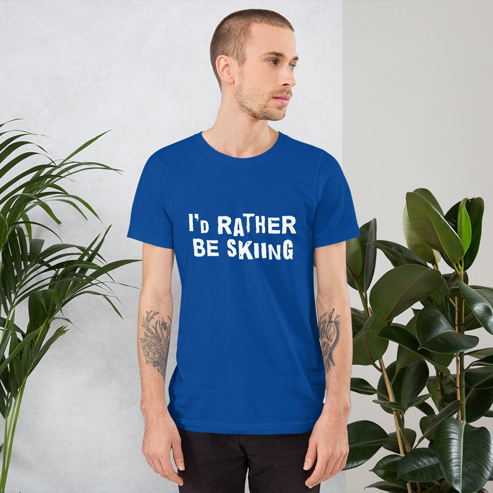 I's rather be skiing Unisex T-Shirt - Finnish t-shirt from Very Finnish Problems