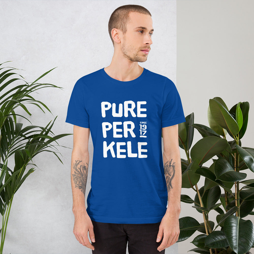 Pure perkele since 1917 Finnish t-shirt detail - Very Finnish Problems official merchandise
