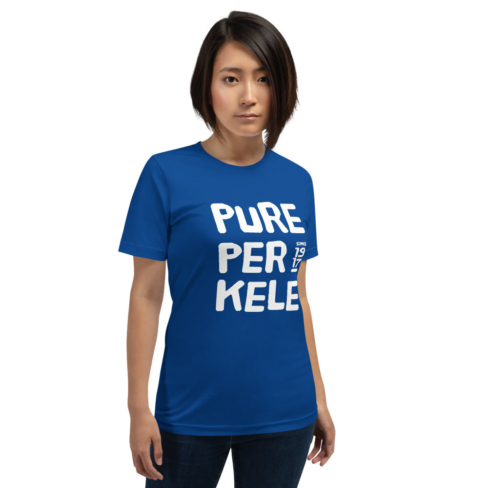 Pure perkele since 1917 Finnish t-shirt detail - Very Finnish Problems official merchandise
