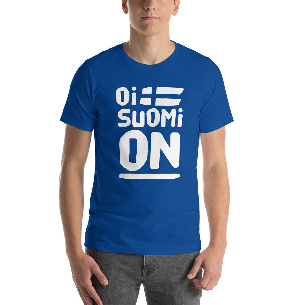 Oi suomi on Finnish Sports T-Shirt - Finnish t-shirt from Very Finnish Problems