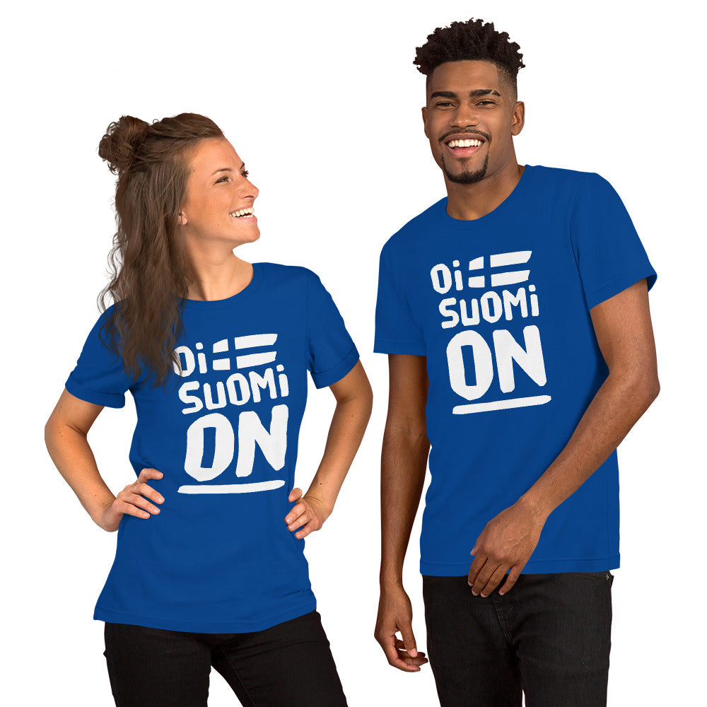 Oi suomi on Finnish Sports T-Shirt - Finnish t-shirt from Very Finnish Problems