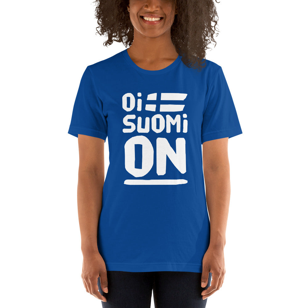 Oi suomi on Finnish Sports T-Shirt - Finnish t-shirt from Very Finnish Problems