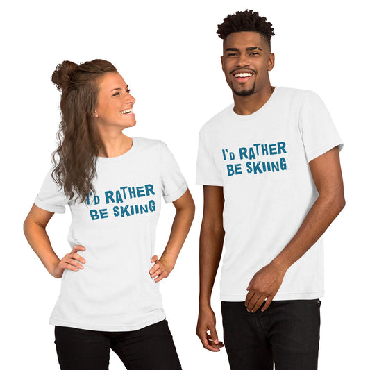 I's rather be skiing Unisex T-Shirt - Very Finnish Problems official Finnish t-shirt design