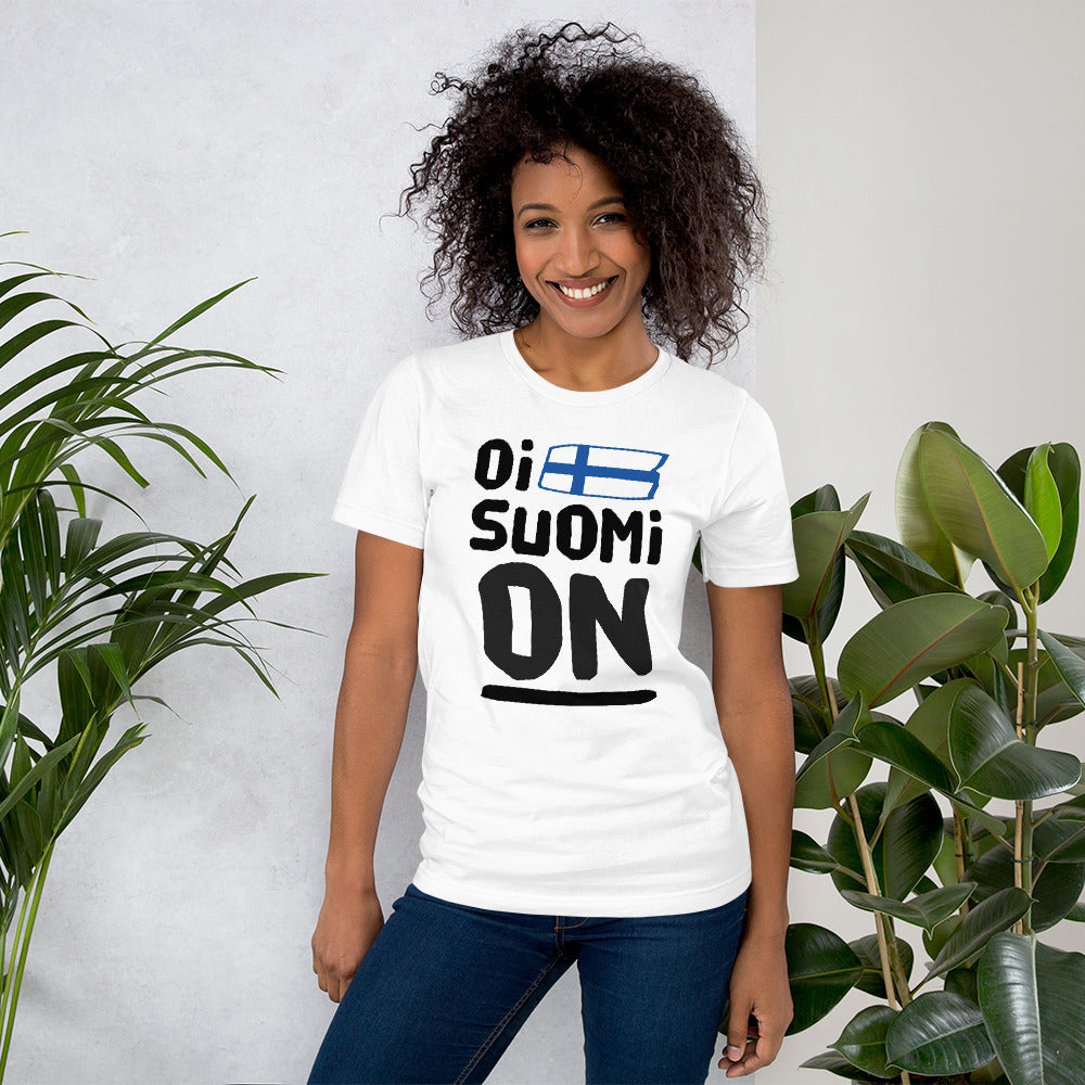 Oi suomi on Finnish Sports T-Shirt - Finnish t-shirt from Very Finnish Problems