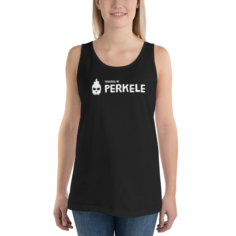 Powered by Perkele Tank Top Finnish T-Shirt - alternate view - Very Finnish Problems
