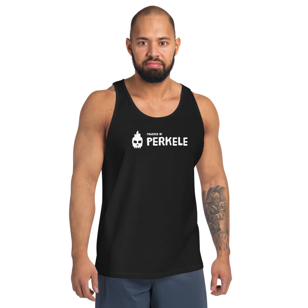 Powered by Perkele Tank Top Finnish T-Shirt - alternate view - Very Finnish Problems